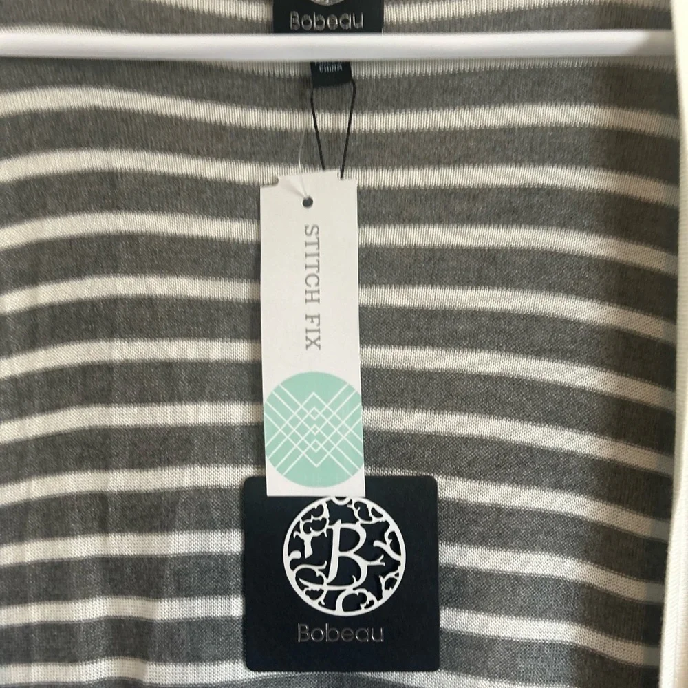 NWT BOBEAU collection waterfall open CARDIGAN SMALL